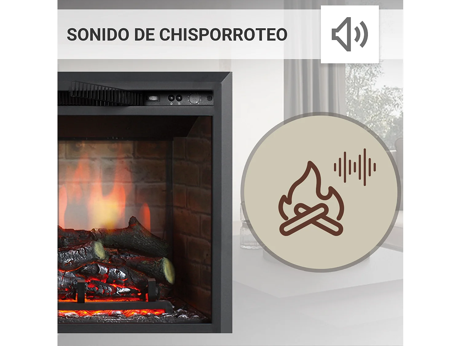 Cheminée électrique BALDERIA Calida 23 - Cheminée encastrable - Noir