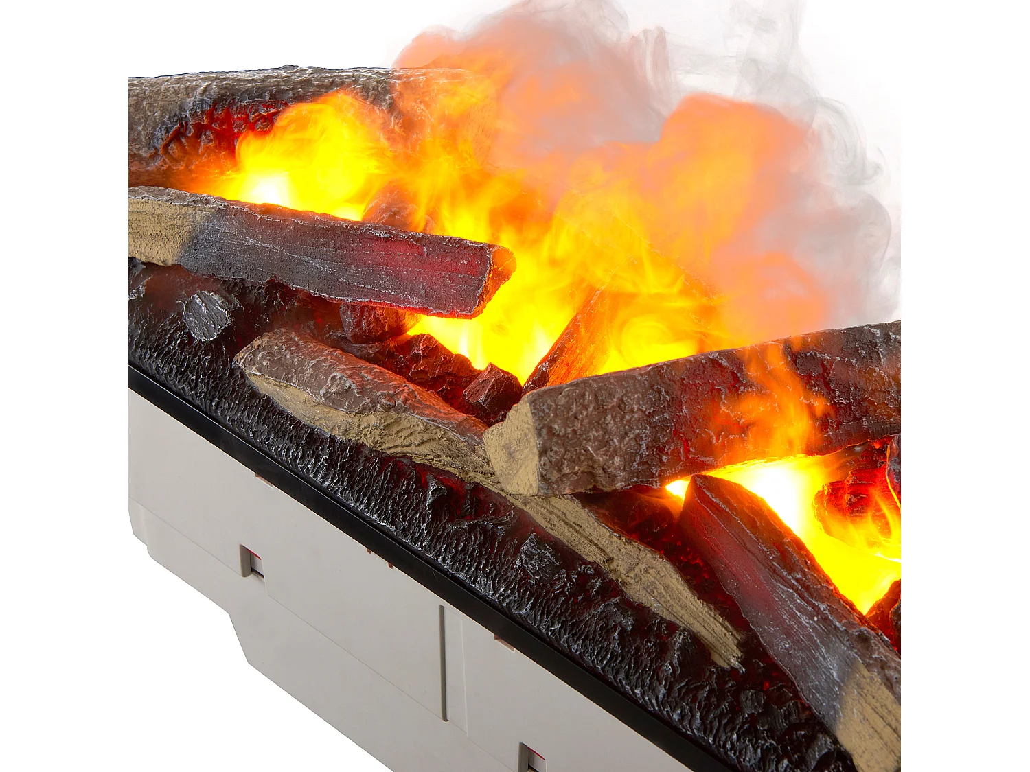 Cheminée électrique BALDERIA Ikarus - Flamme Optymist avec brouillard - Blanc