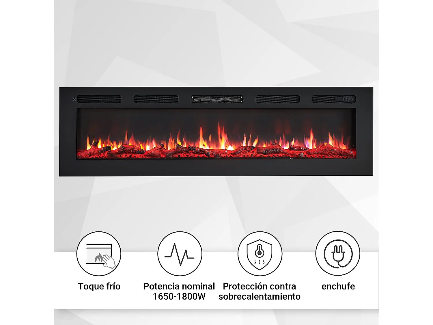 Cheminée électrique BALDERIA Leif 60 - 2 en 1 - noir