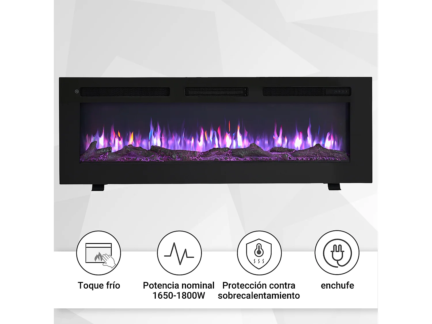 Cheminée électrique BALDERIA Leif 50 - 3 en 1 - noir