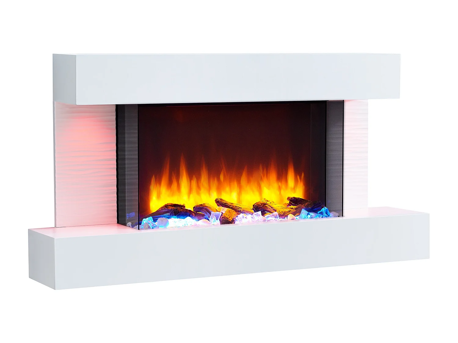 Lareira elétrica BALDERIA Aieda - Lareira de pé, aquecimento 2000 W - Branco