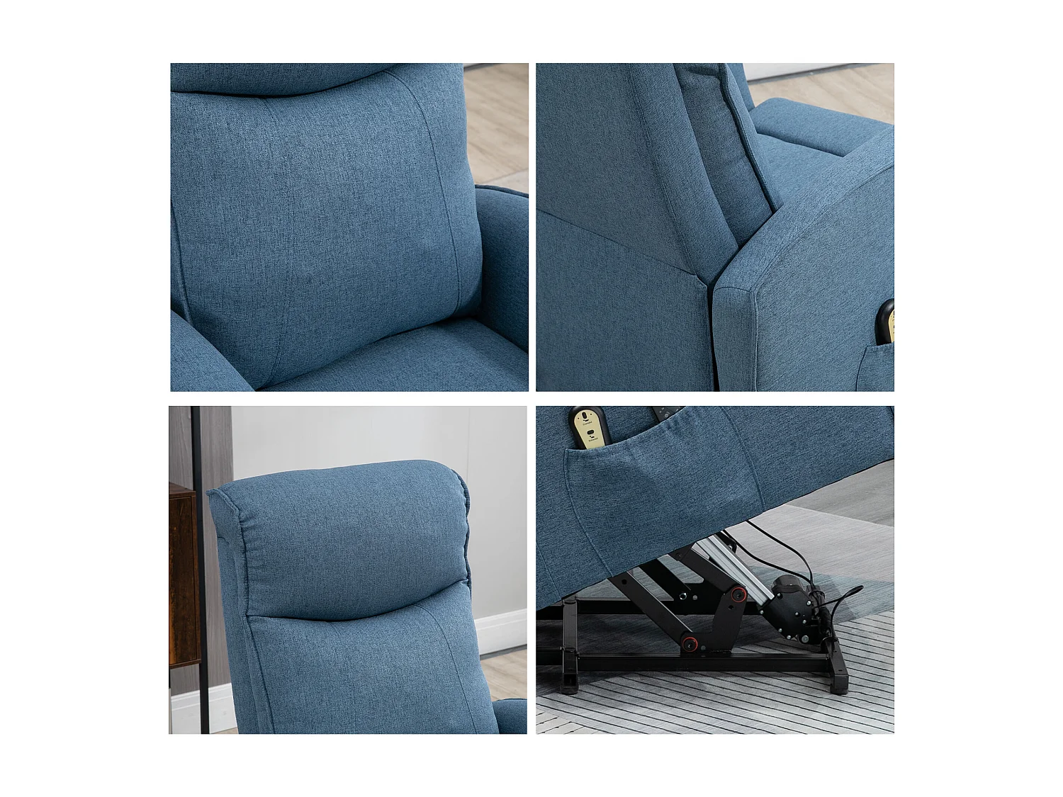 Poltrona relax alzapersona reclinabile con 8 punti massaggio