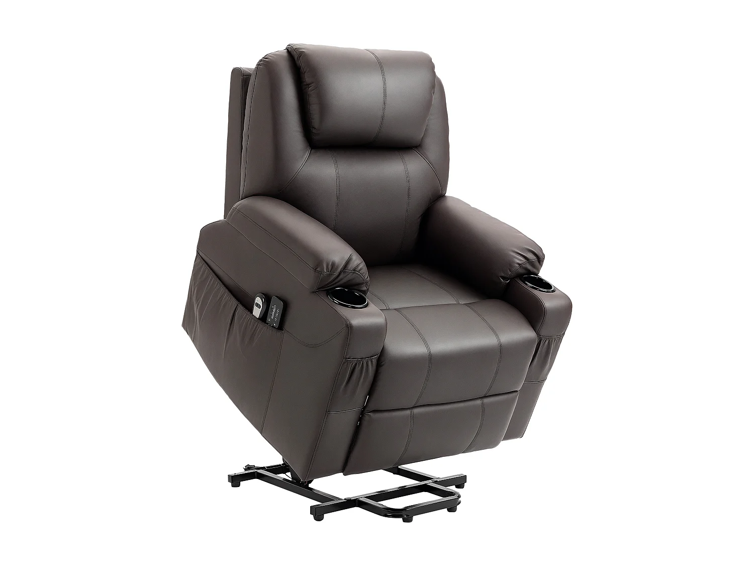 Poltrona reclinabile alzapersona con telecomando portabicchieri