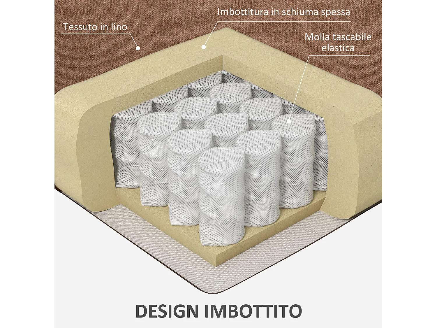 Poltrona alzapersona reclinabile a 8 Punti massaggianti color caffè