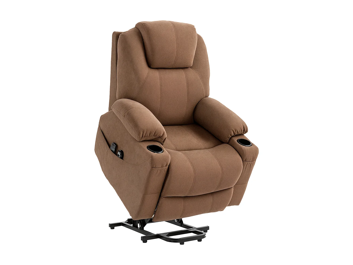 Poltrona alzapersona reclinabile a 8 Punti massaggianti color caffè