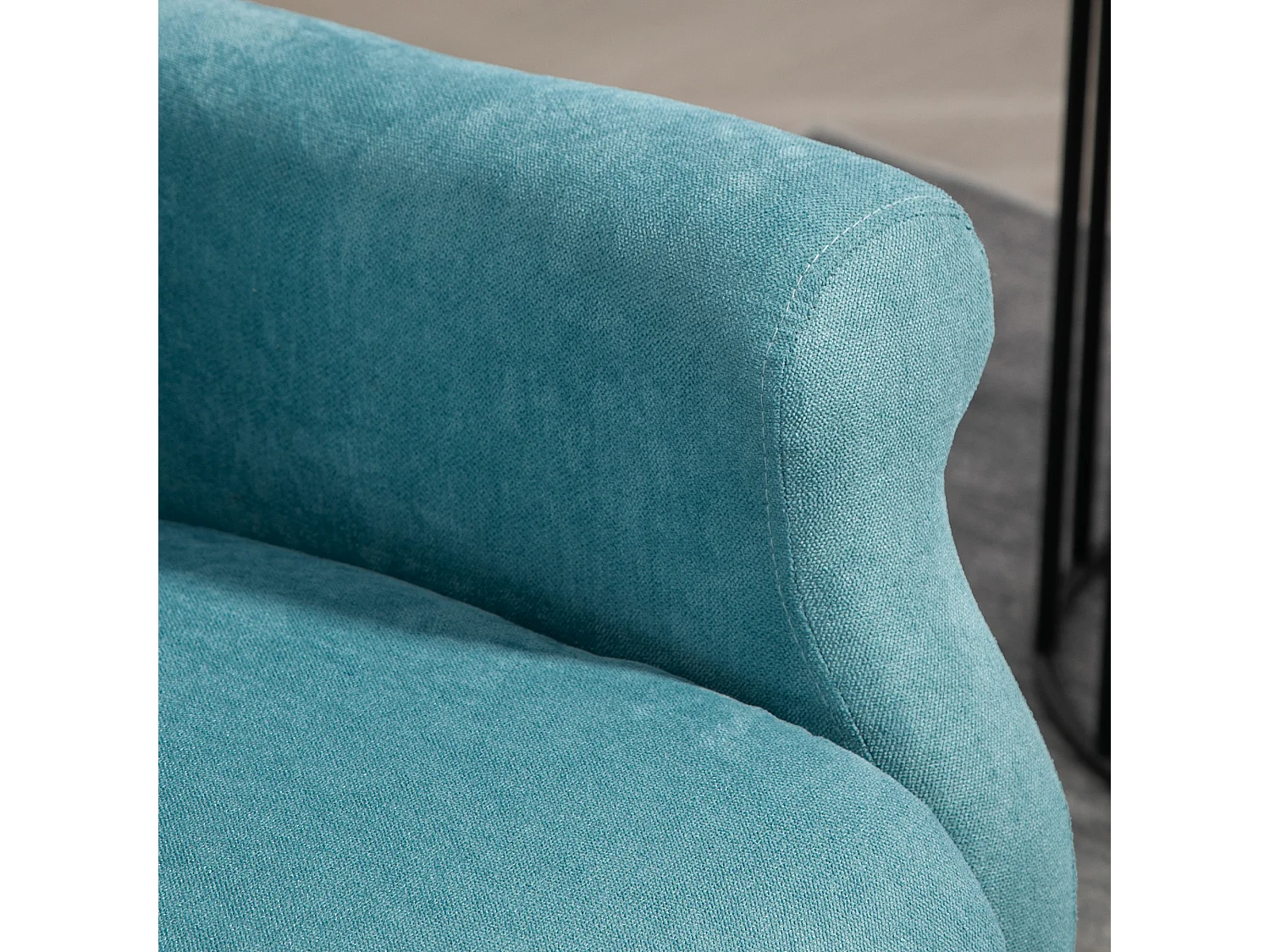 Poltrona alzapersona reclinabile con poggiapiedi e telecomando blu