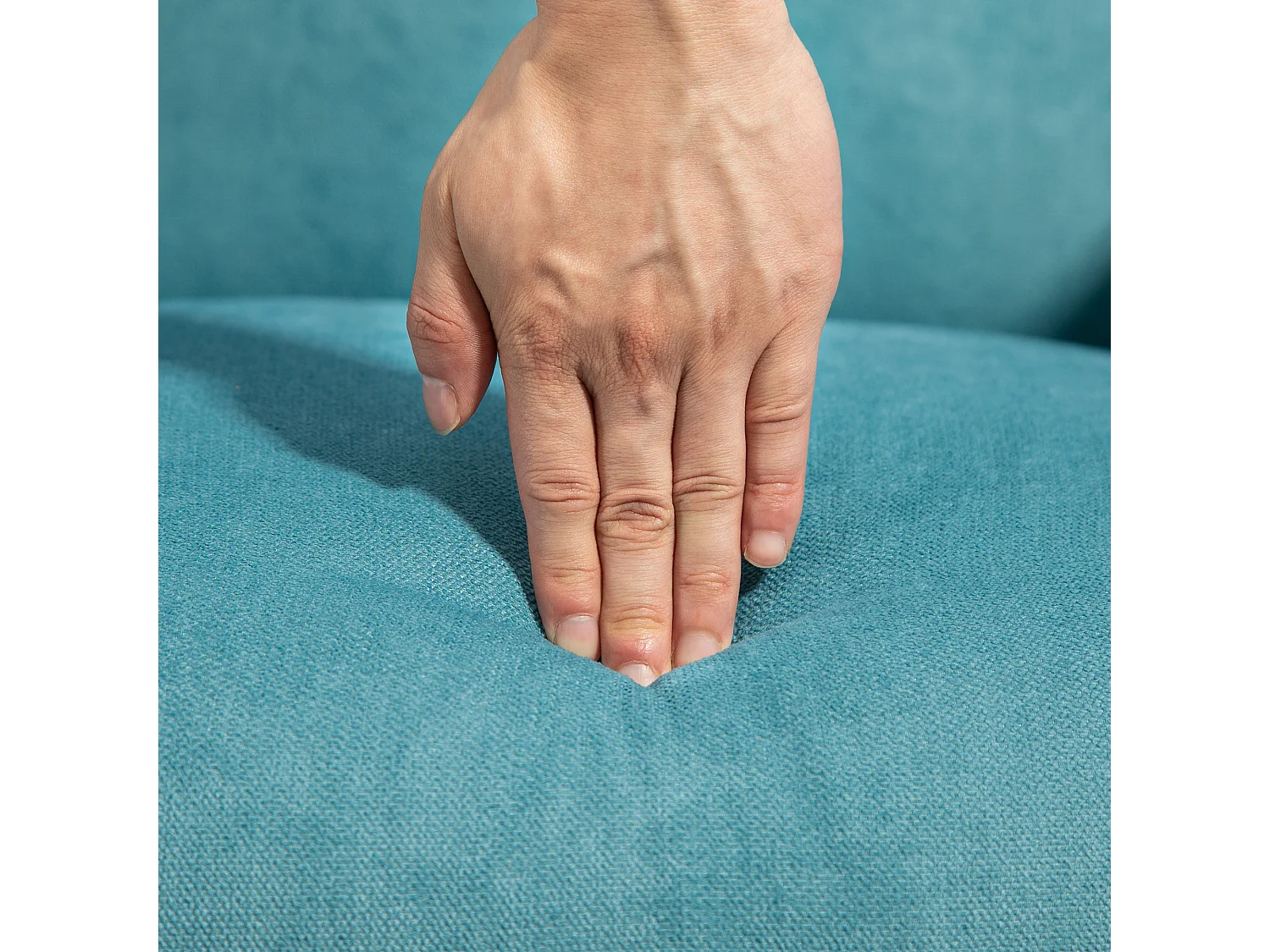 Poltrona alzapersona reclinabile con poggiapiedi e telecomando blu