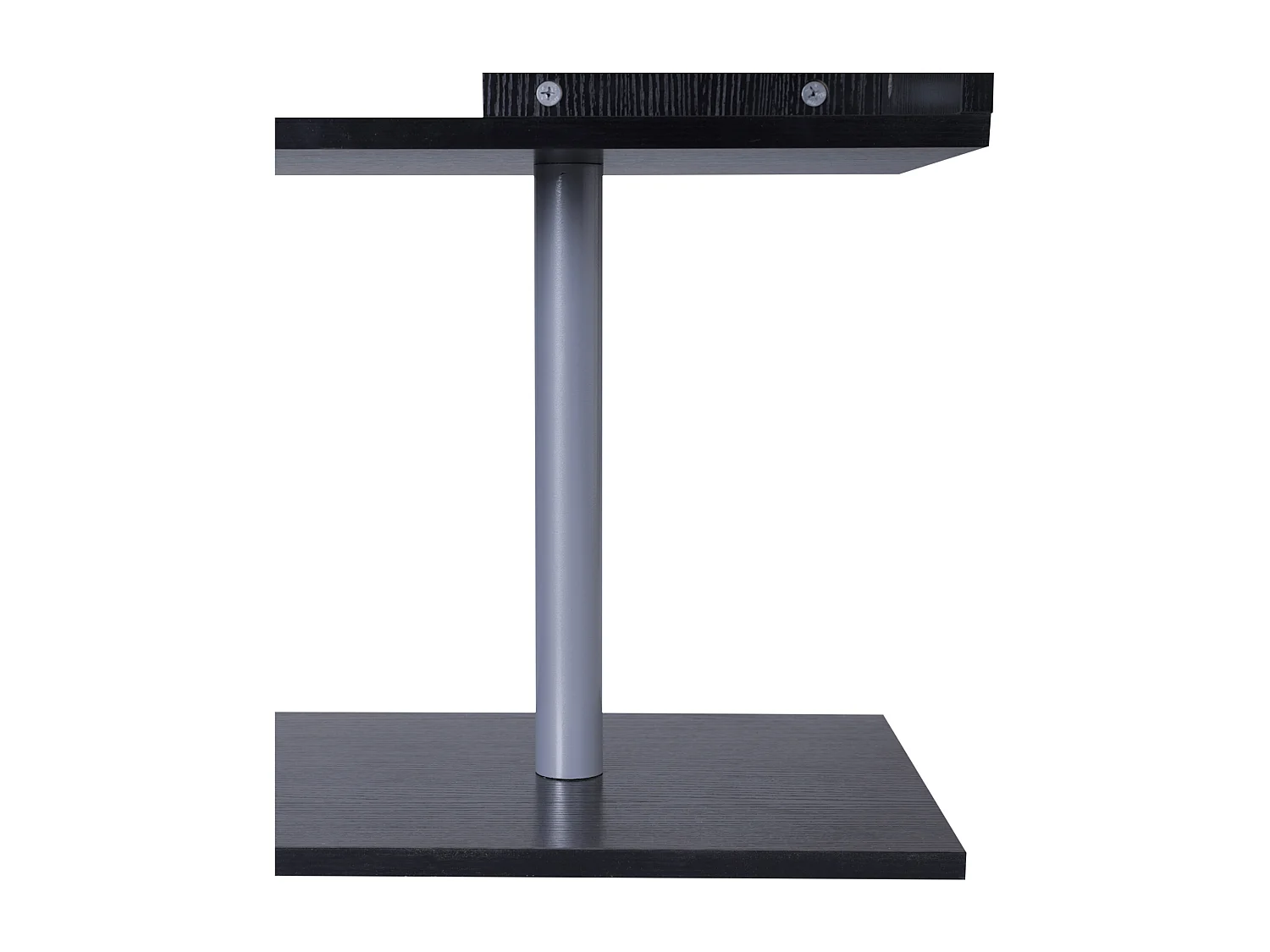 Scrivania angolare e salvaspazio per computer in legno nero