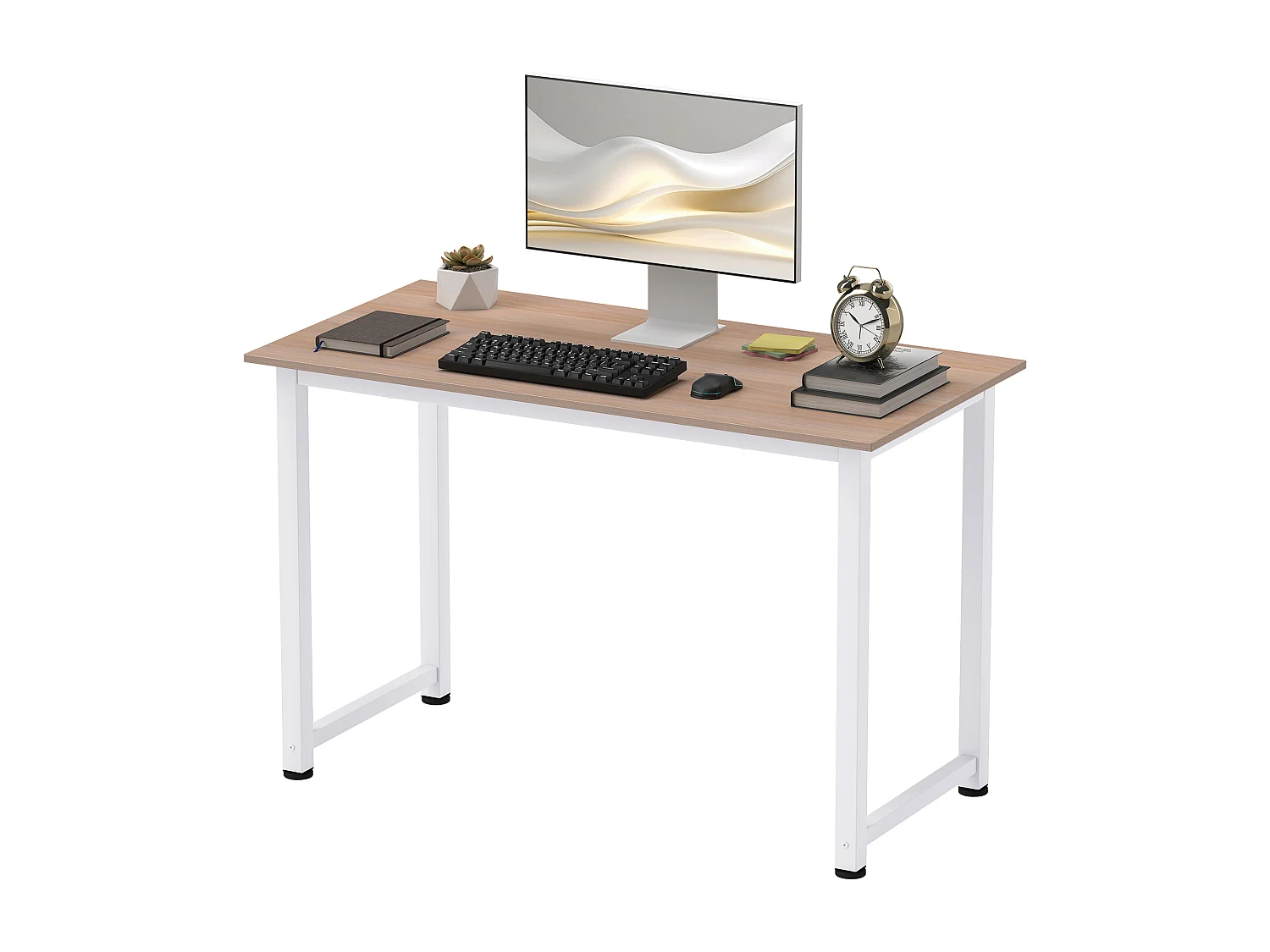 Scrivania 4 piedini regolabili e 2 connettori di base in mdf