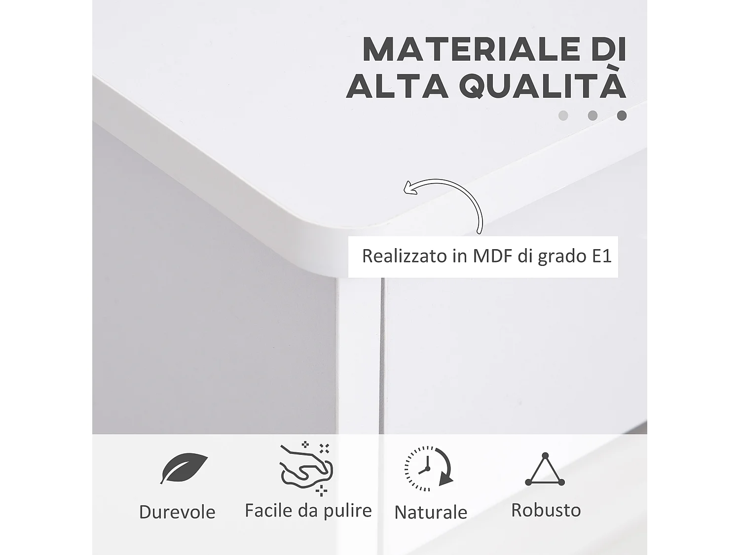 Scrivania moderna per computer in legno bianco