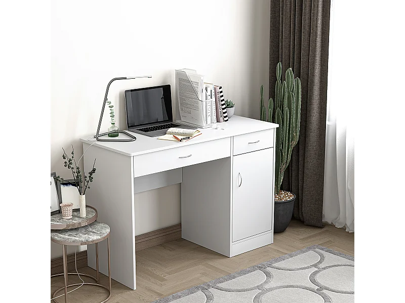 Scrivania moderna per computer in legno bianco