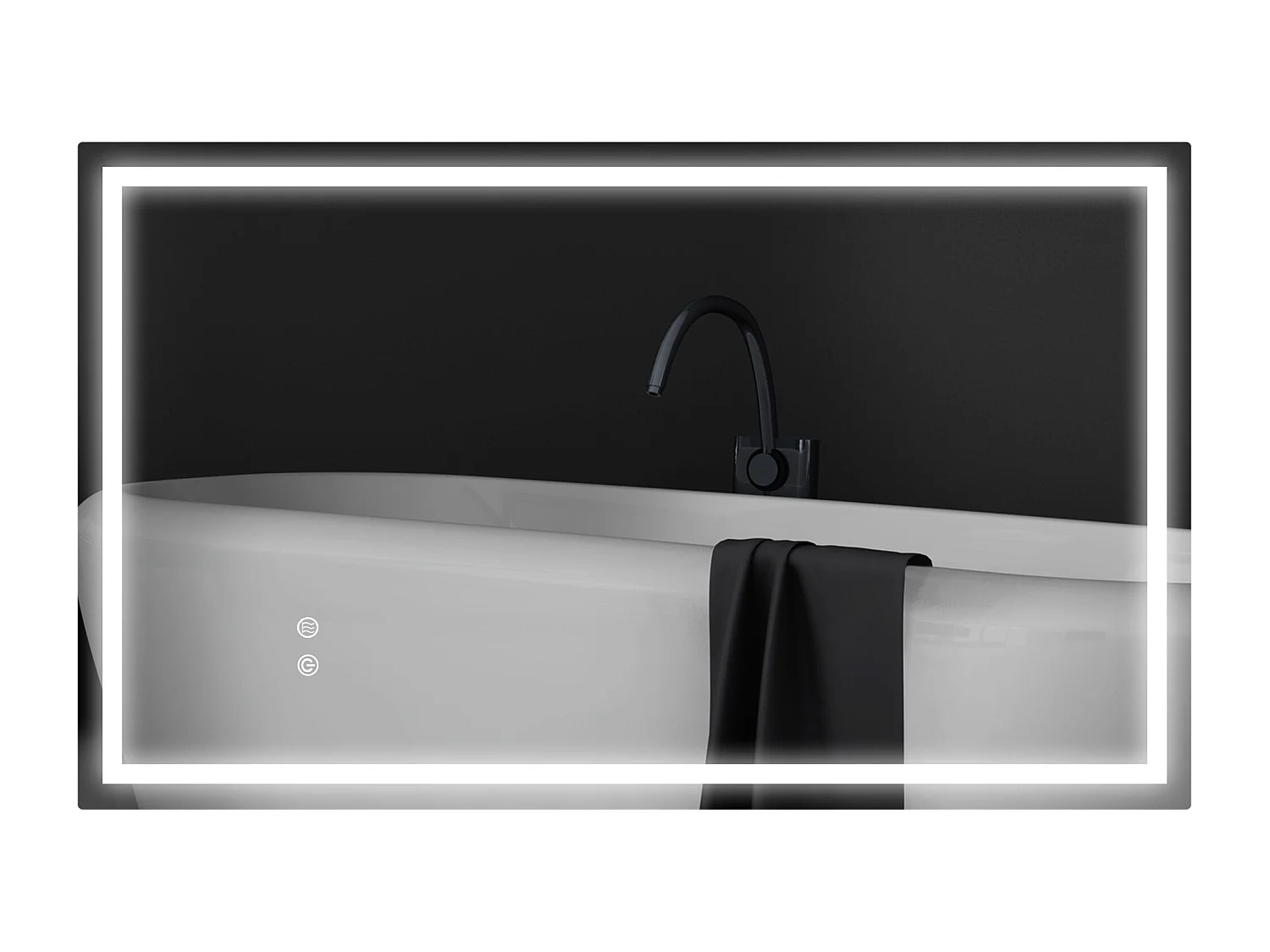 Specchio per bagno con luci led regolabili a 3 colori 100x3x60 cm