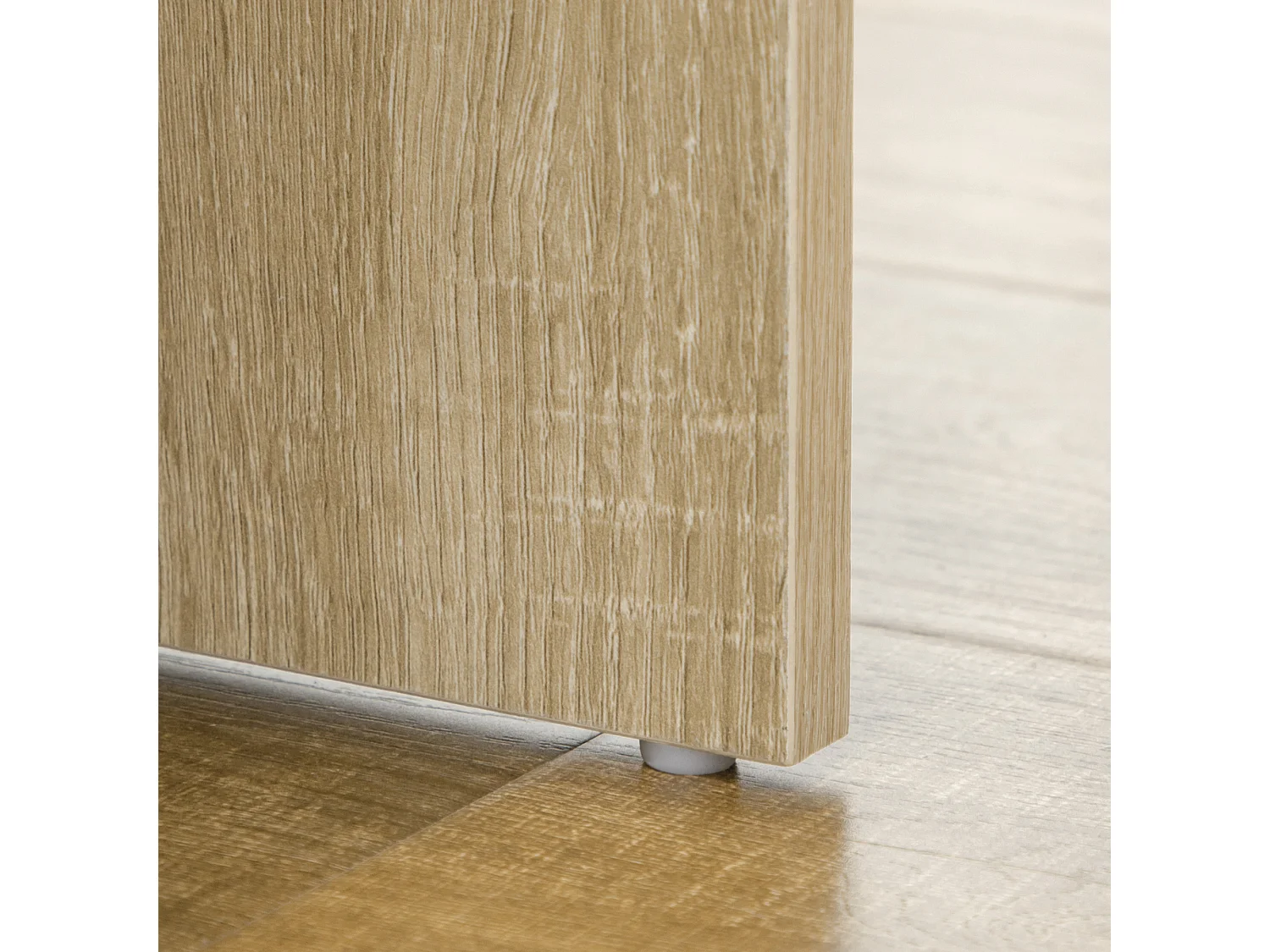 Tavolino da trucco con sgabello specchio cassetti e ripiani legno