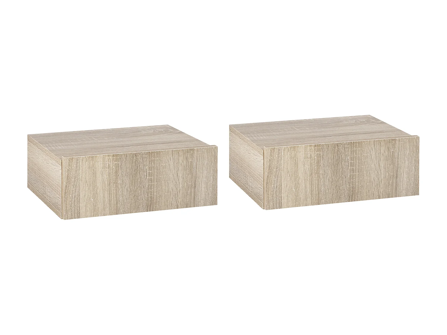 HOMCOM Set 2 Comodini Sospesi Design Moderno Legno 40x30x15cm