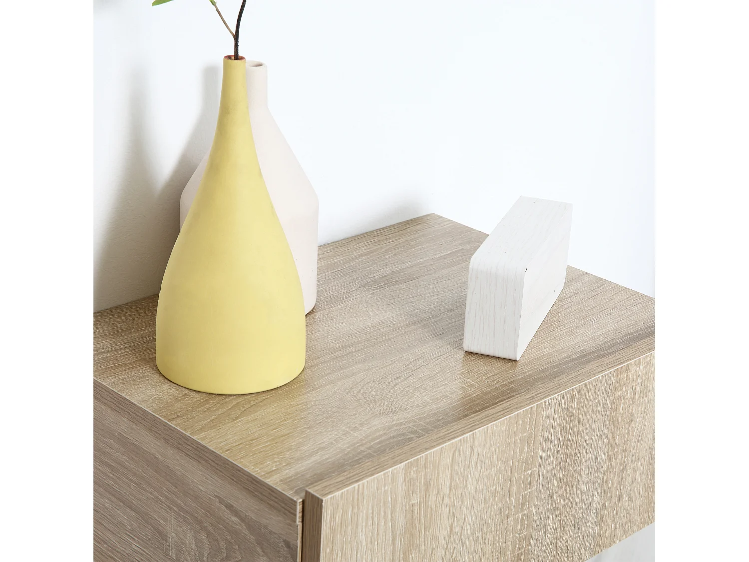 HOMCOM Set 2 Comodini Sospesi Design Moderno Legno 40x30x15cm