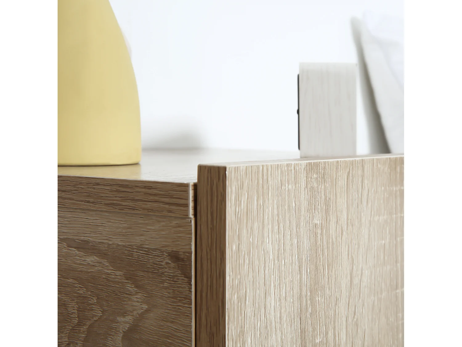 HOMCOM Set 2 Comodini Sospesi Design Moderno Legno 40x30x15cm