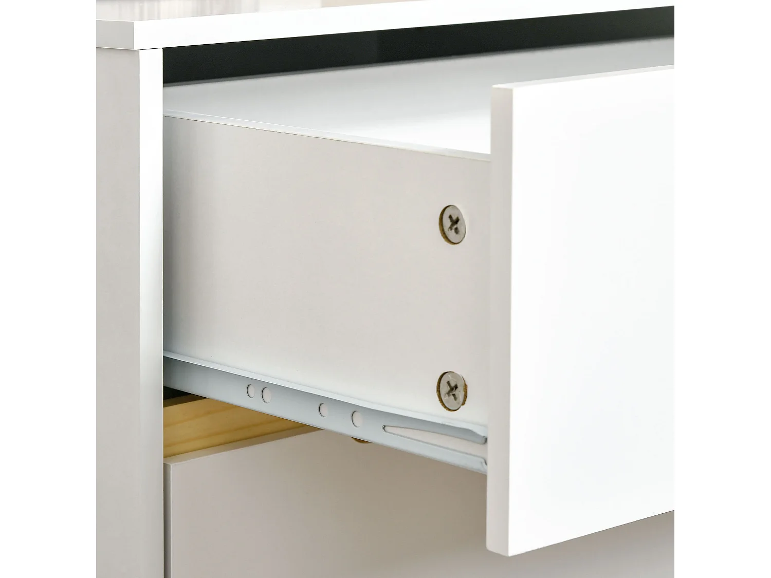 Comodino moderno con 2 cassetti 50lx40px50.5a cm bianco