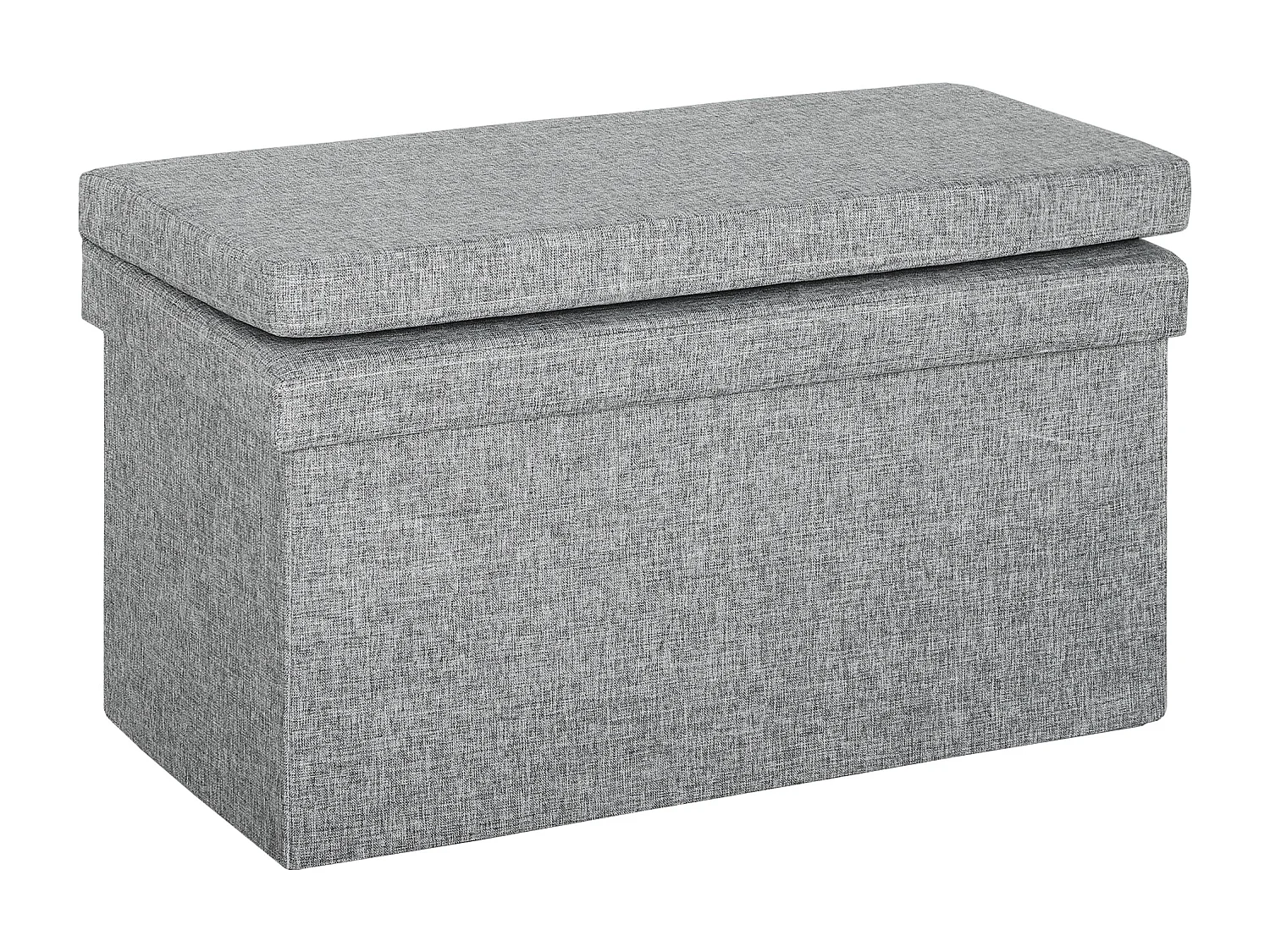 Panca contenitore da 77 litri pieghevole con schienale grigio