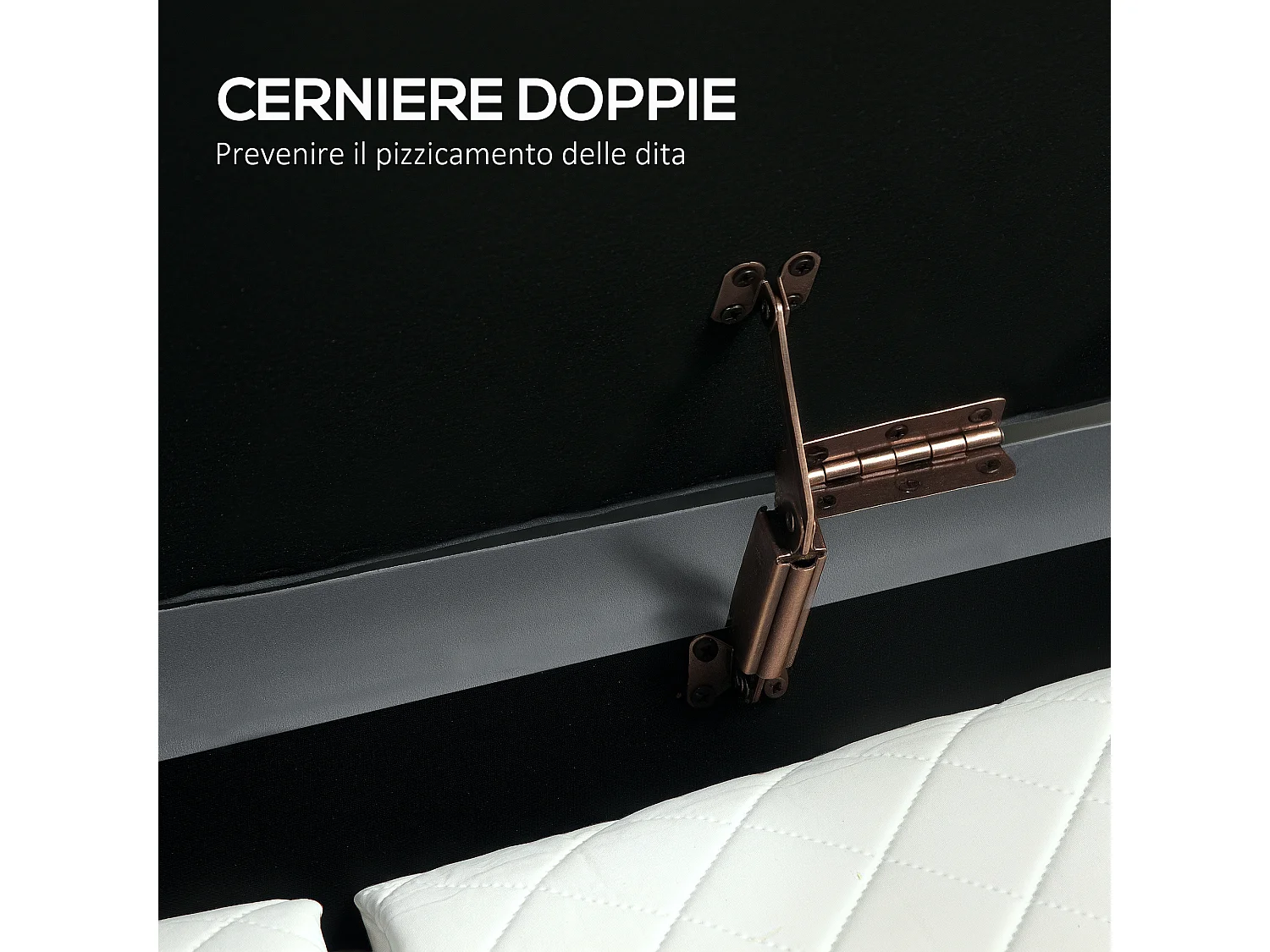 Panca contenitore ovale da 72l in tessuto effetto velluto grigio