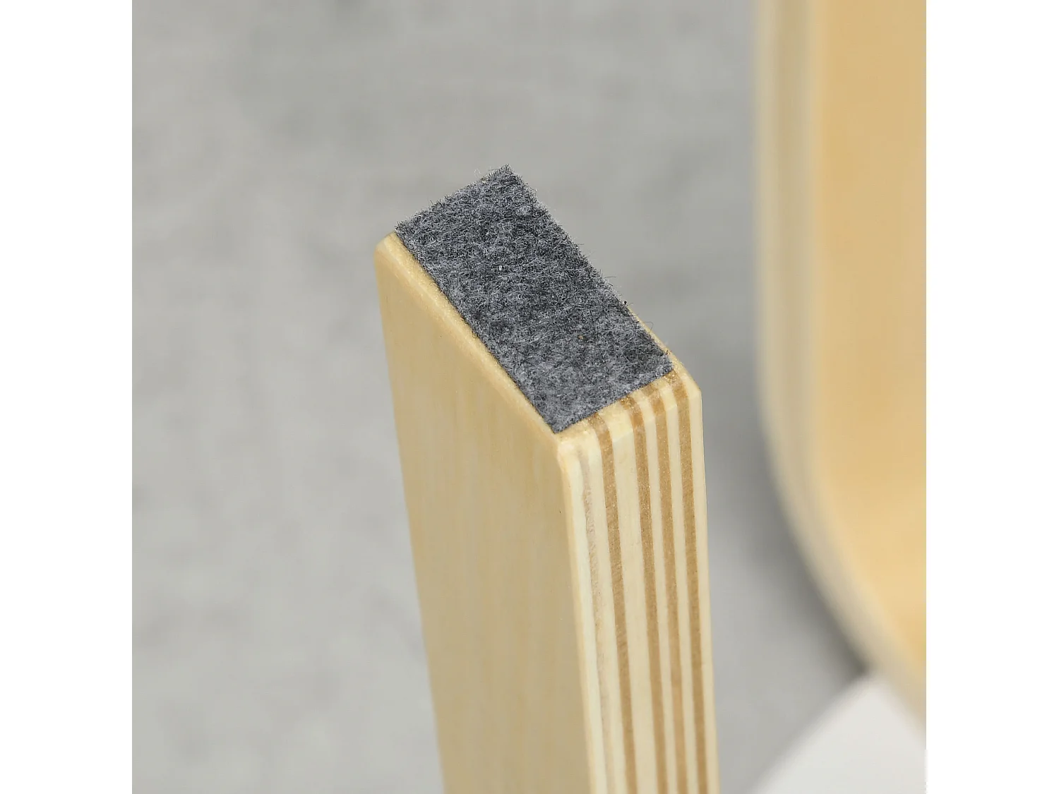 Set 4 sgabelli rotondi impilabili in legno Ø40x45 cm grigio