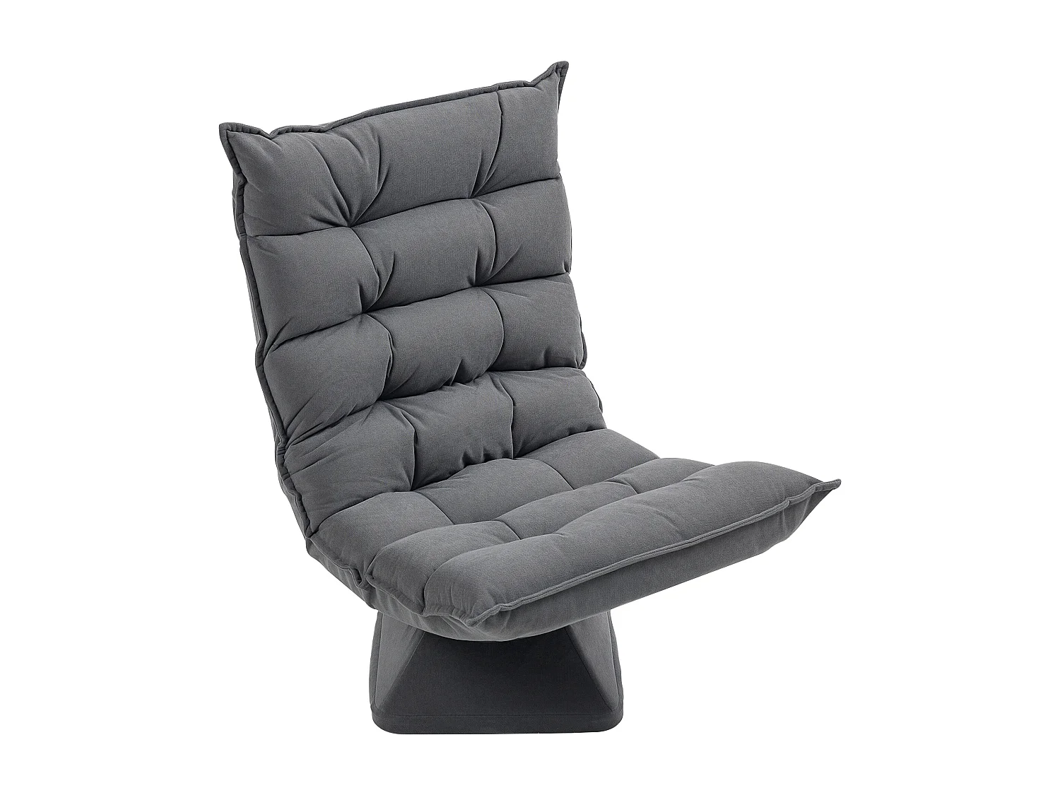 Poltrona per salotto girevole con schienale regolabile grigio