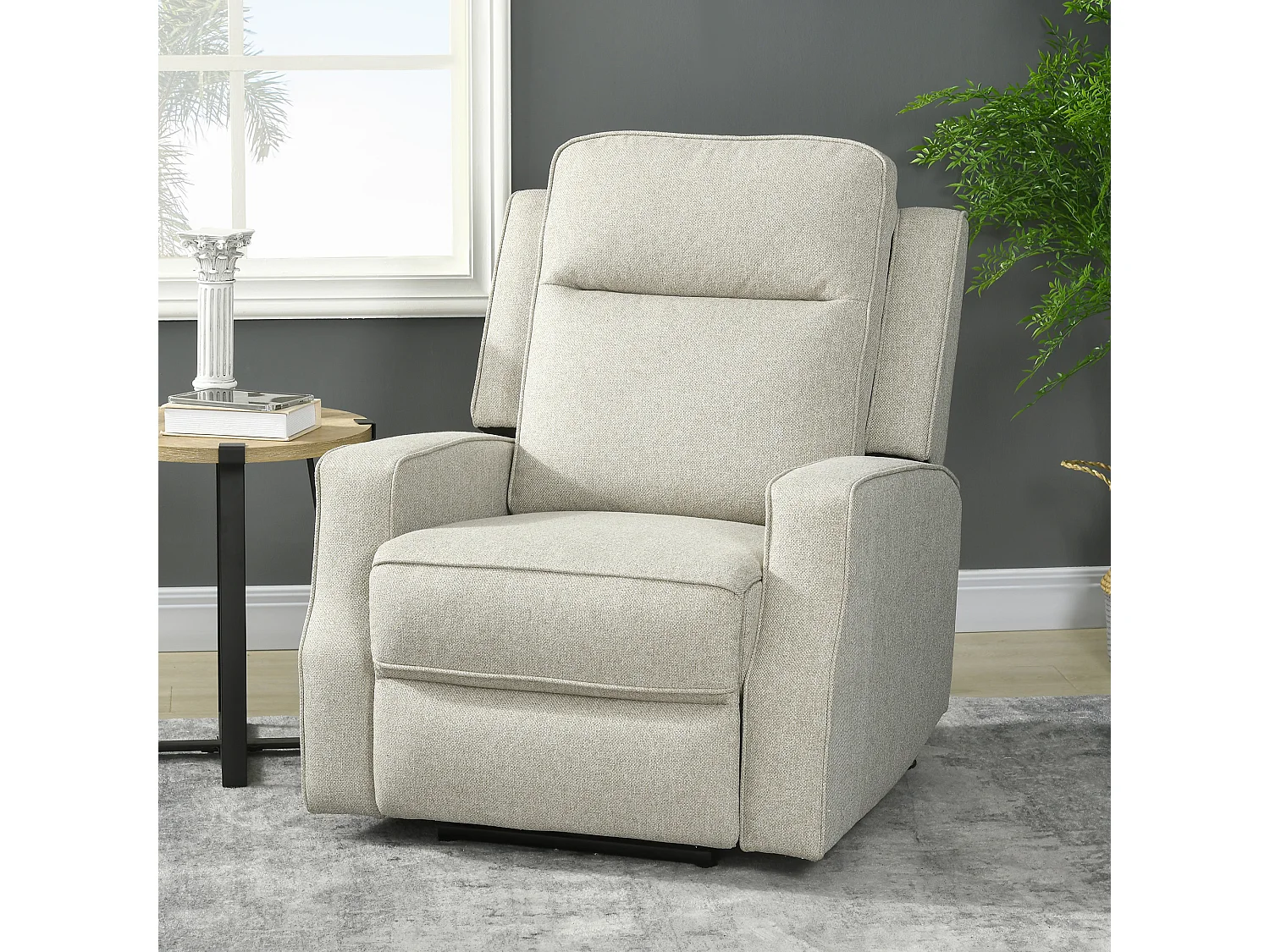 Poltrona relax elettrica e reclinabile 150° per soggiorno beige