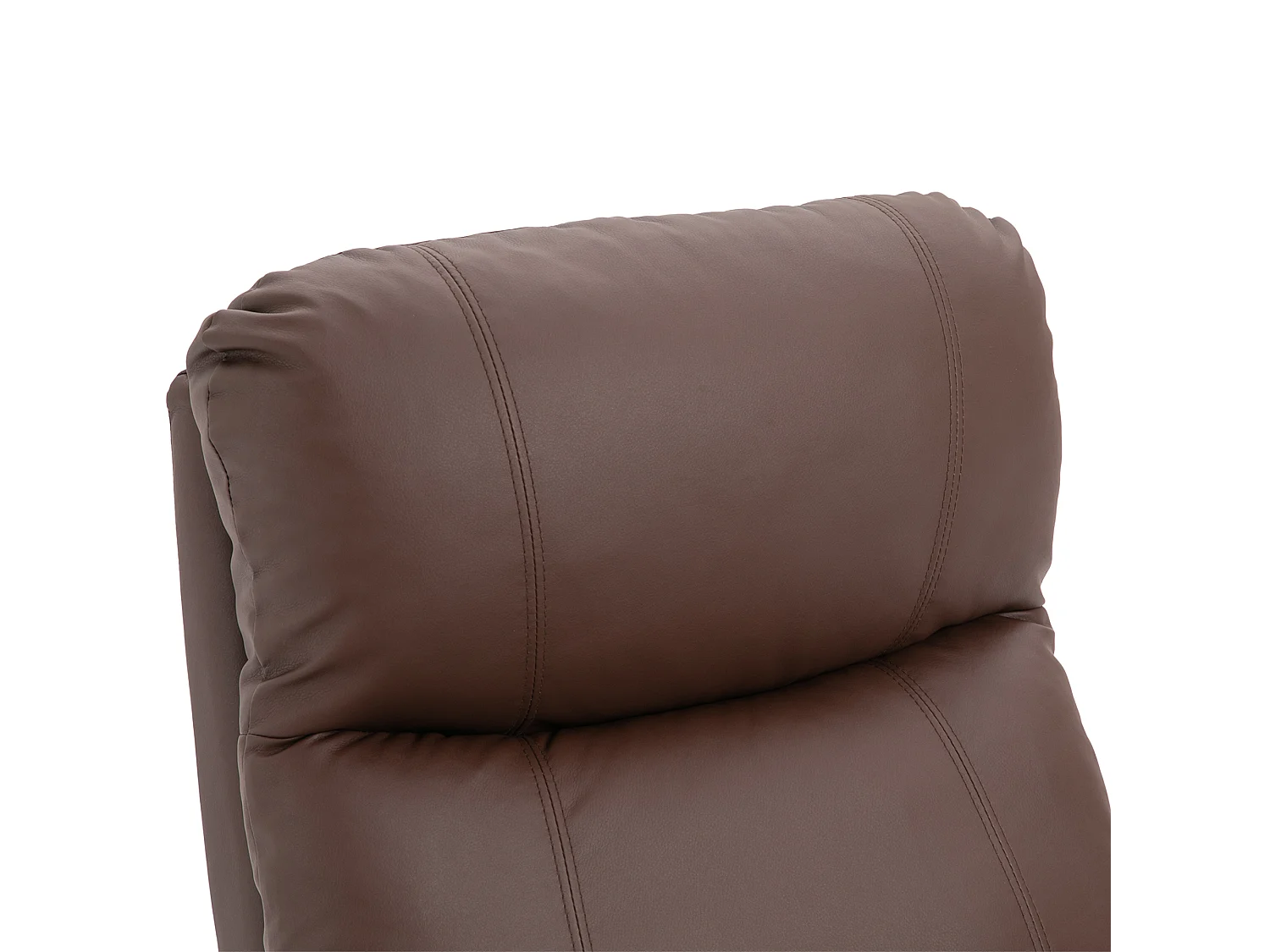 Poltrona relax con Sschienale reclinabile 145° in pelle pu marrone
