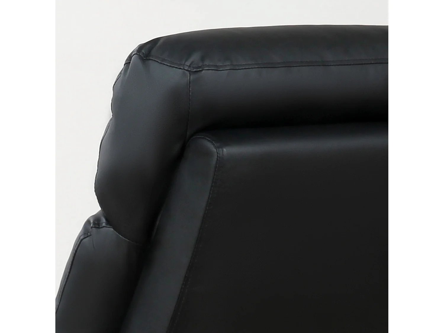 Poltrona relax ergonomica e reclinabile in finta pelle nera