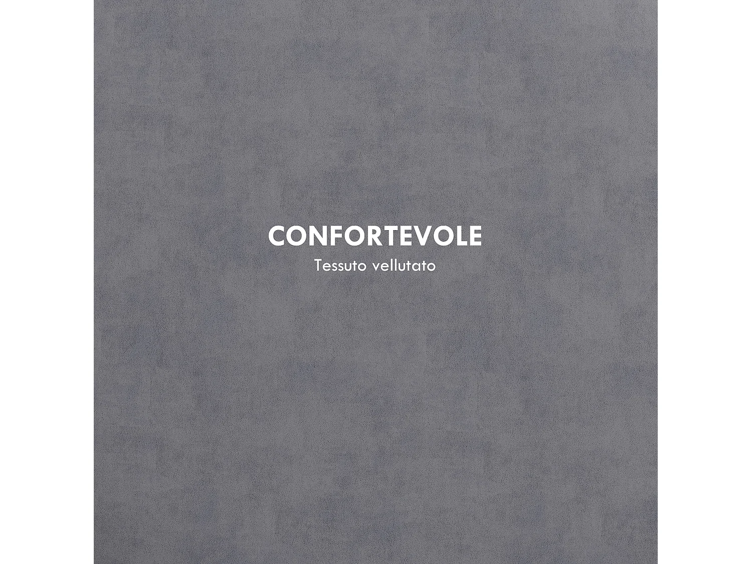 Pouf contenitore tessuto sherpa con vassoio a ribalta grigio