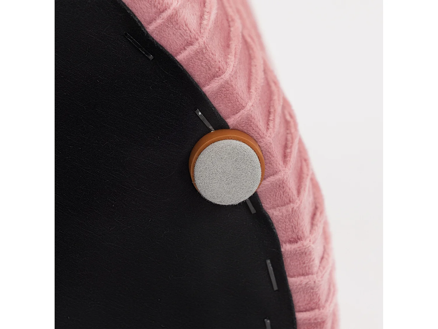 Set 2 pouf con contenitore impilabili e imbottiti in velluto rosa