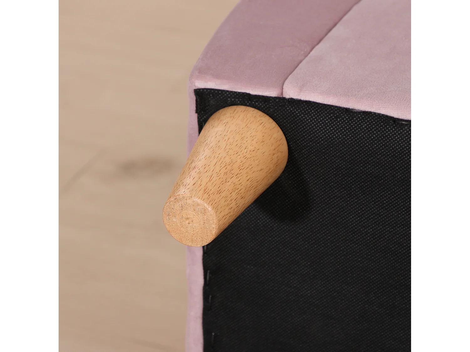 Poltrona per bambini con schienale a corona effetto velluto rosa