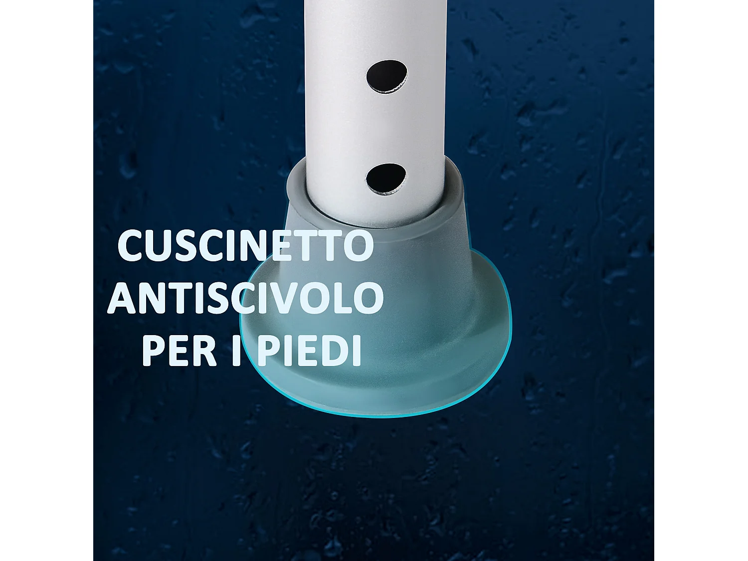 Sgabello da bagno rettangolare per doccia ad altezza regolabile