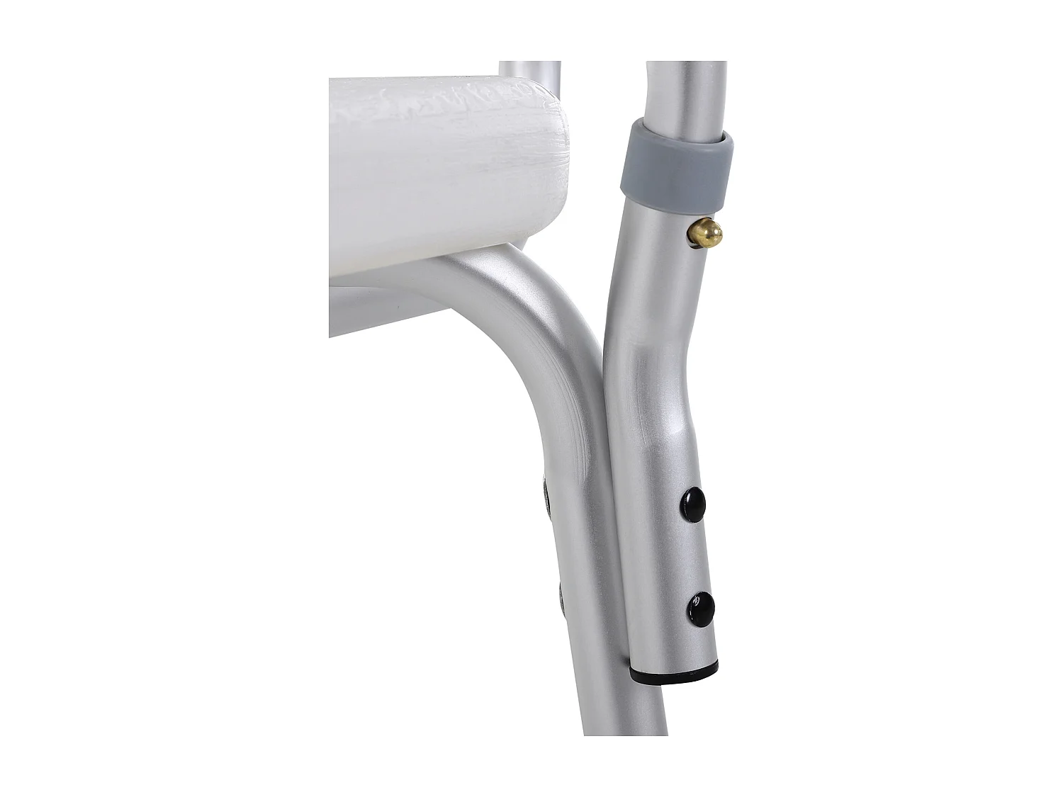 Sedia per doccia con altezza regolabile in alluminio bianco