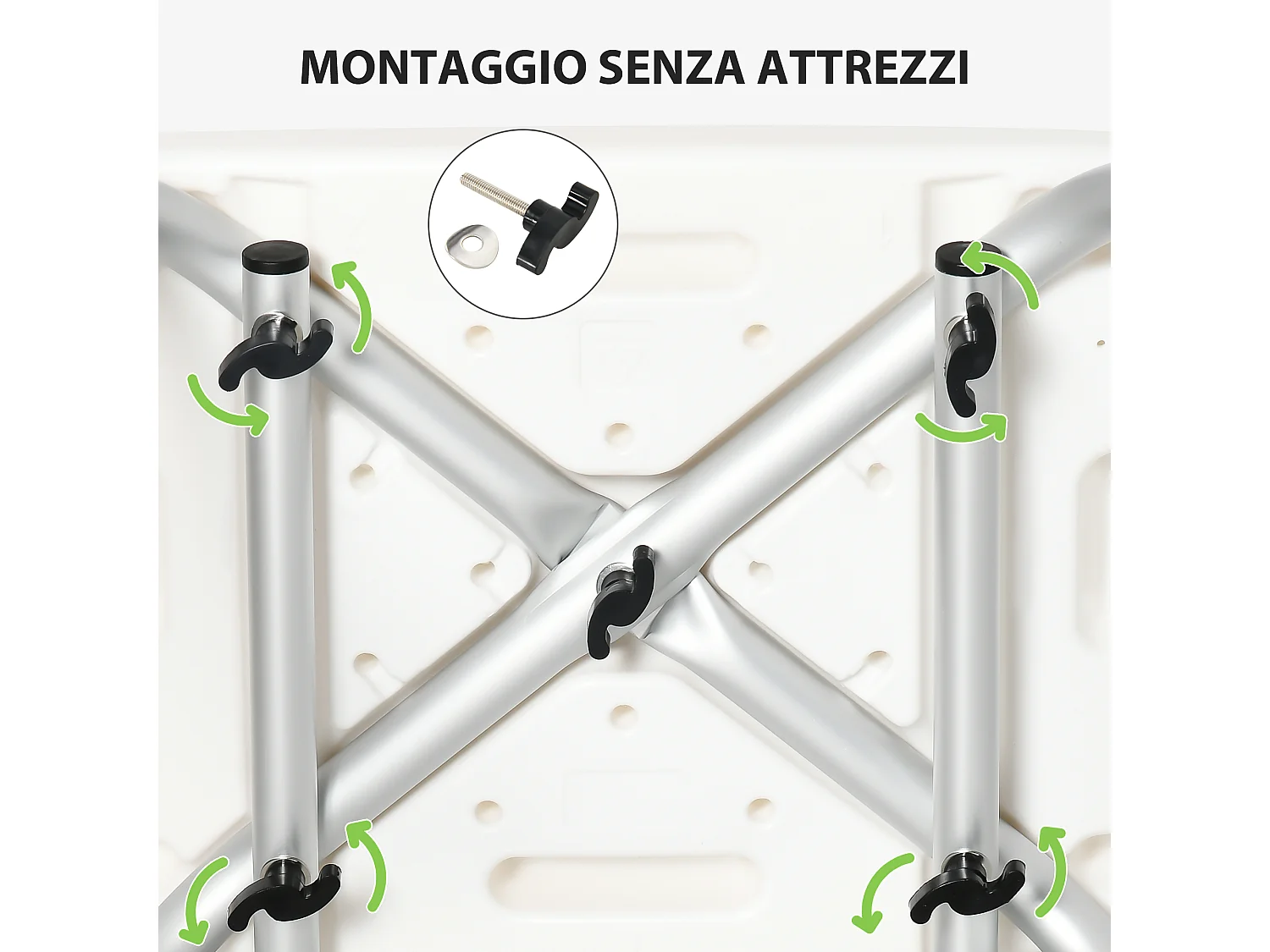 Sedia per doccia ad altezza regolabile in alluminio ed eva