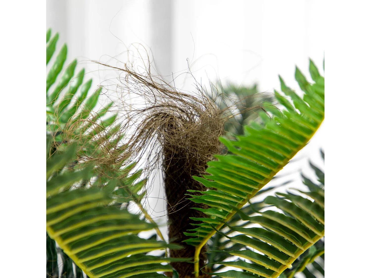 Pianta artificiale di palma con 18 foglie e vaso alta 85 cm