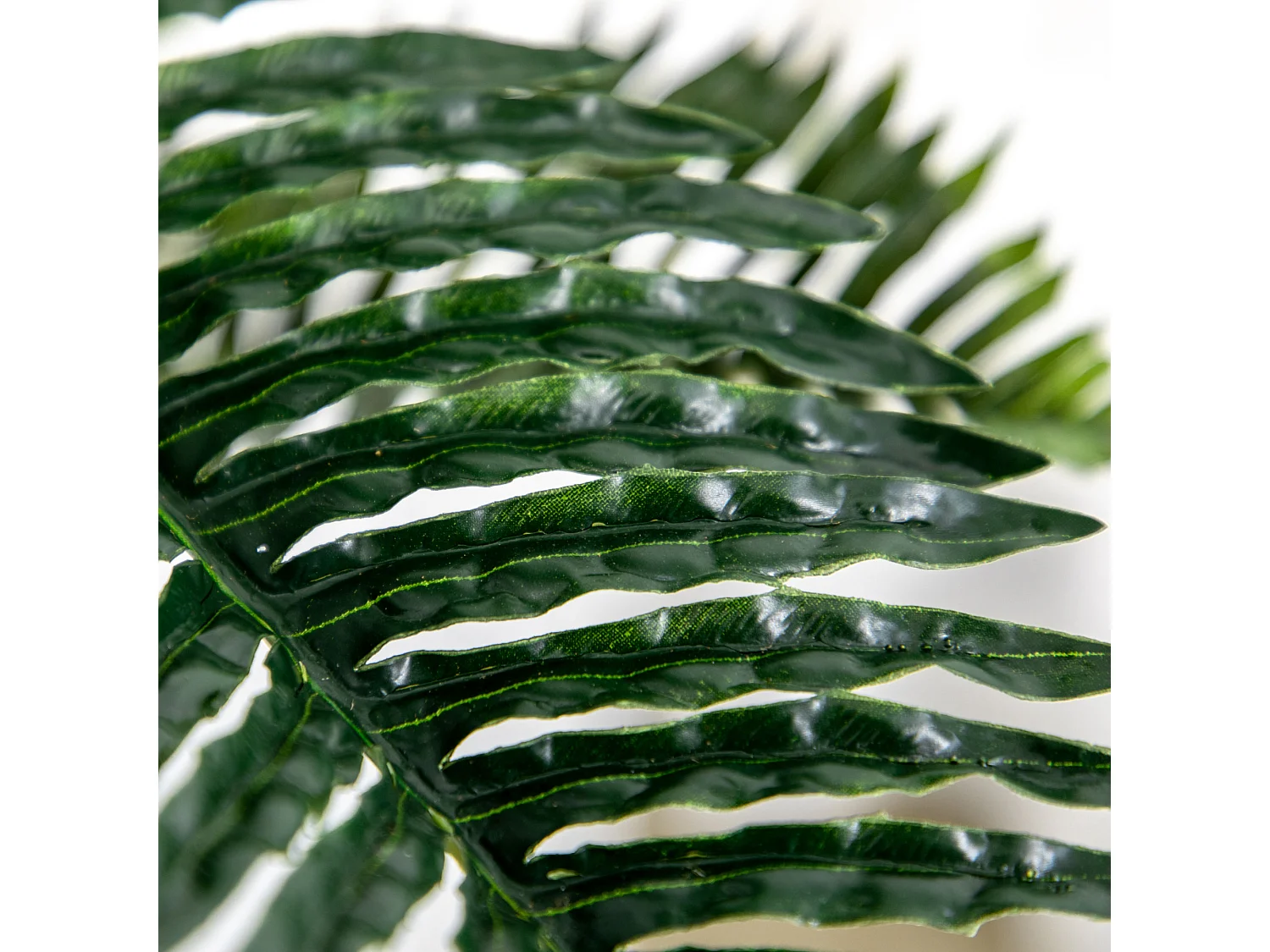 Pianta artificiale di palma con 18 foglie e vaso alta 85 cm