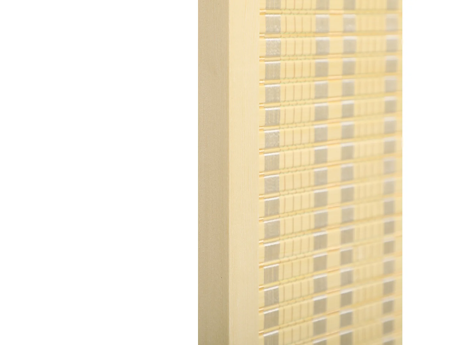 Paravento 4 ante pieghevole in legno e bambù altezza 180cm