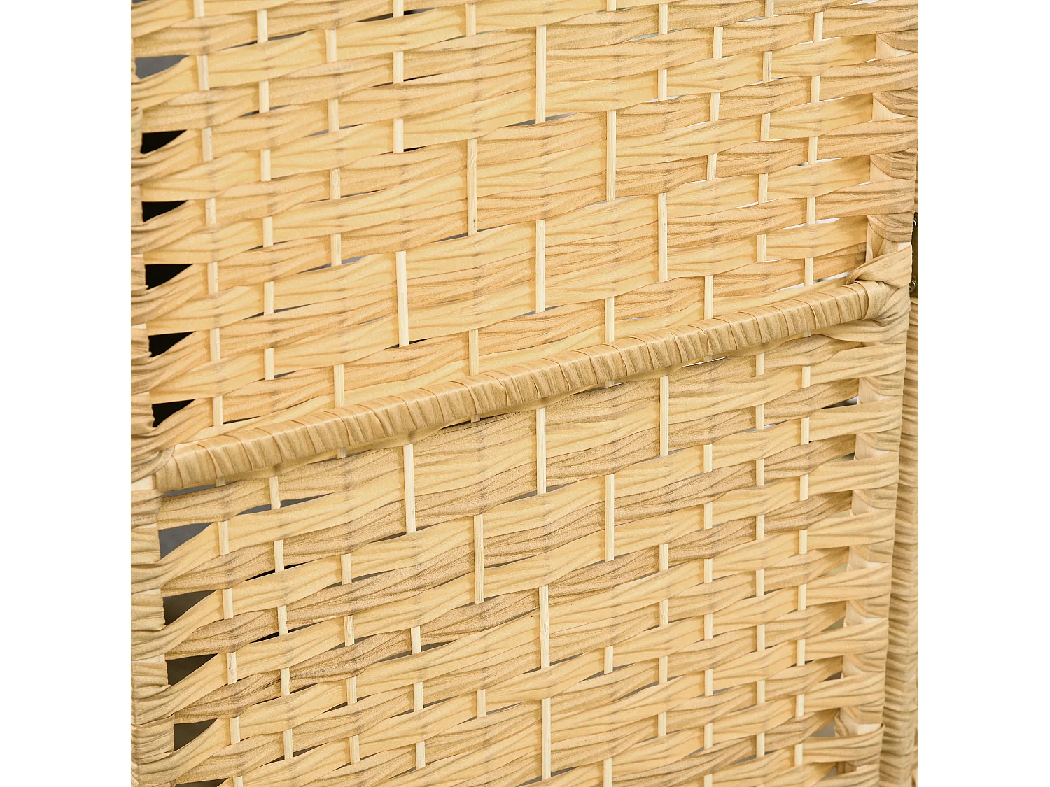 Paravento da interno a 3 ante pieghevole intrecciato 135x180cm