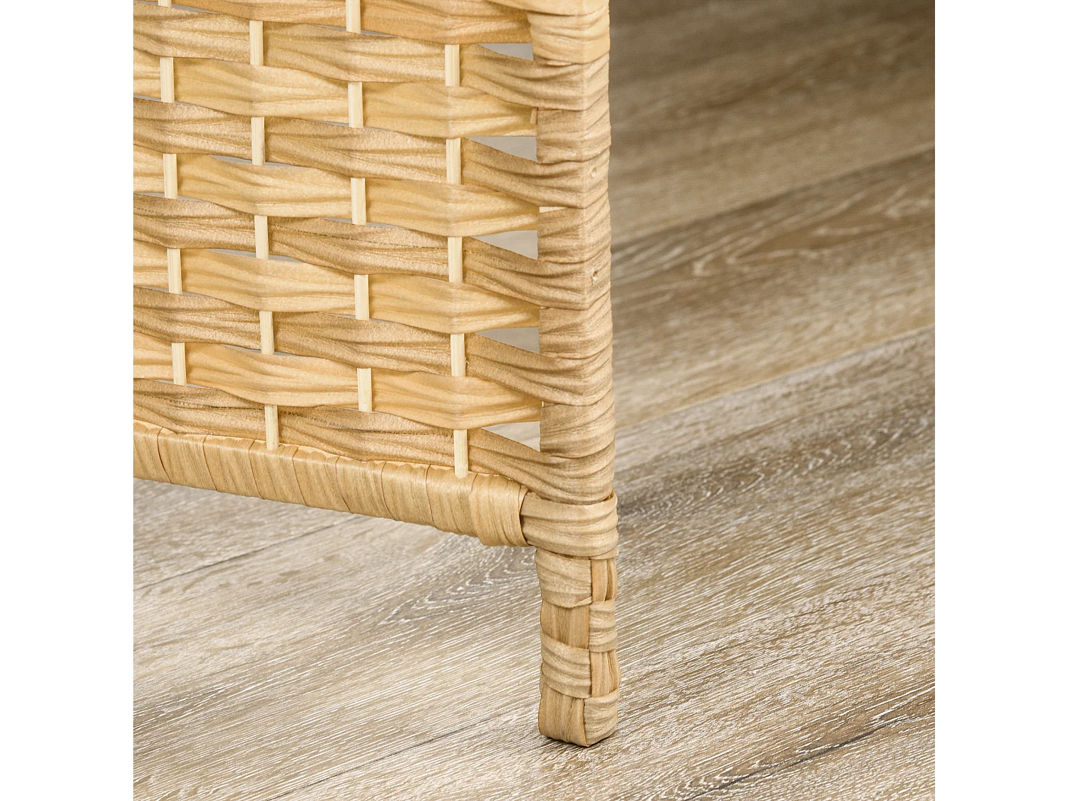 Paravento da interno a 3 ante pieghevole intrecciato 135x180cm