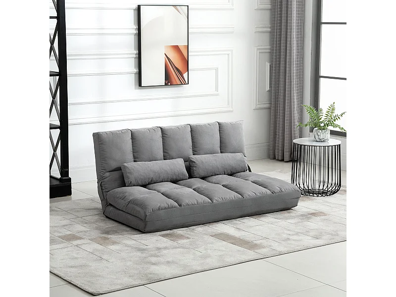 Divano da terra pieghevole a lettino con schienale reclinabile