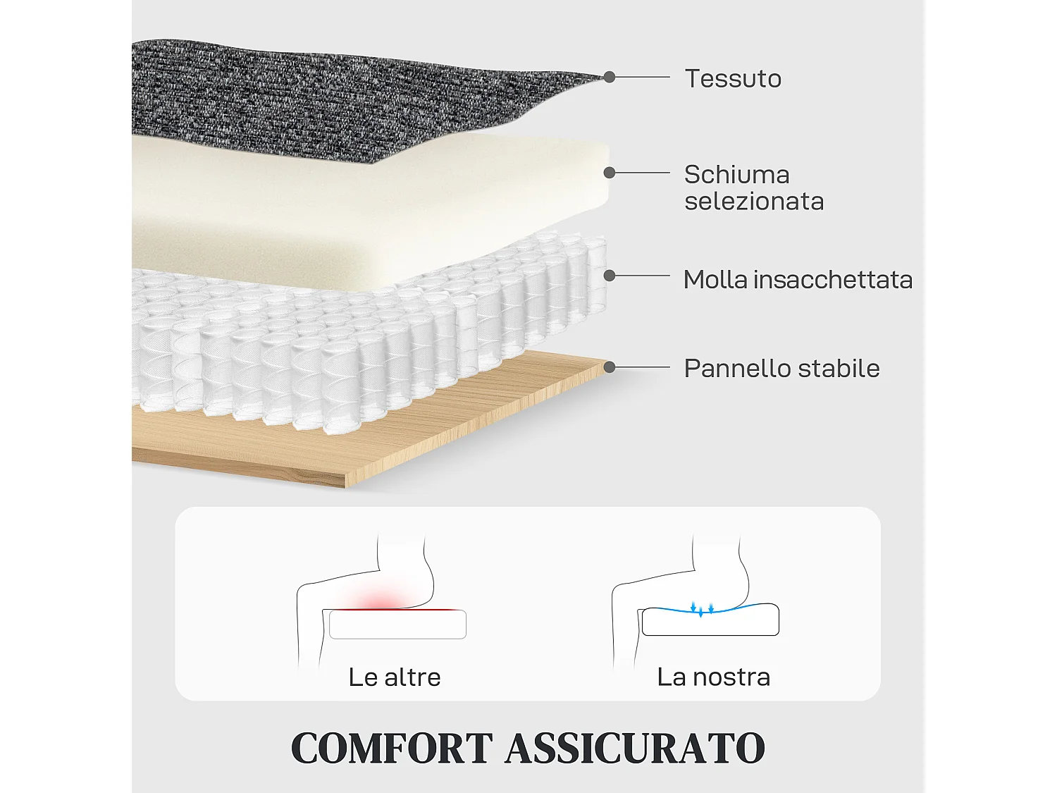 Divano 3 posti reclinabile con rivestimento in ciniglia grigio