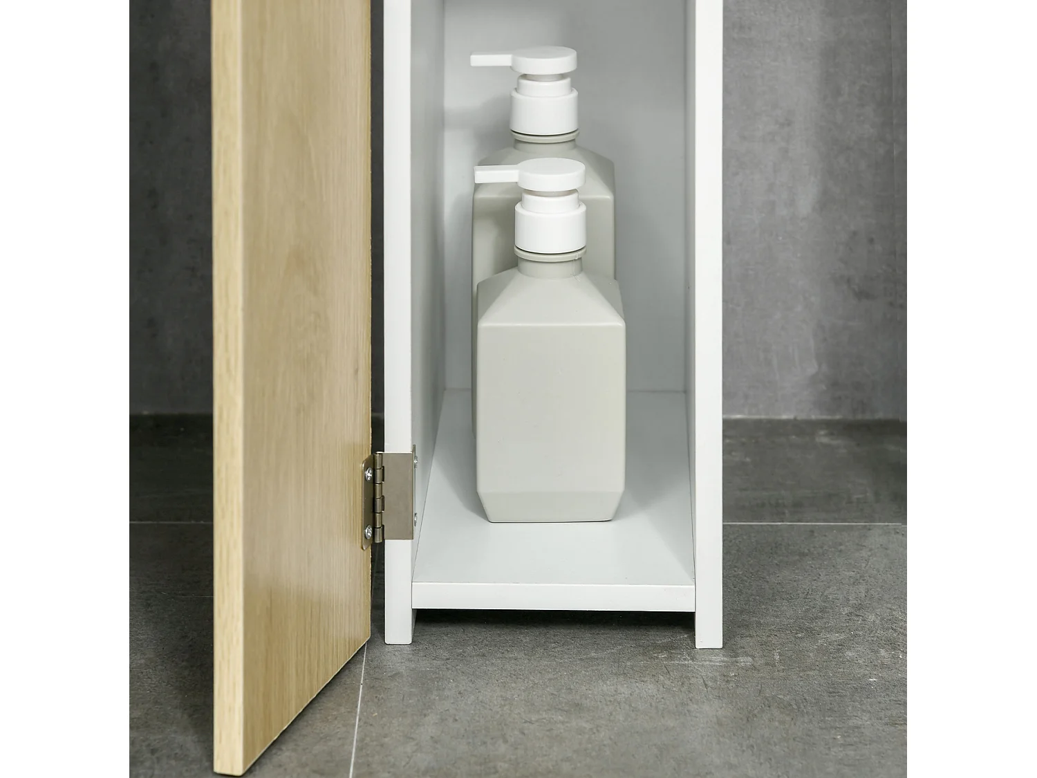 Mobile bagno con 2 armadietti e 2 ripiani 15.2x29.8x118 cm