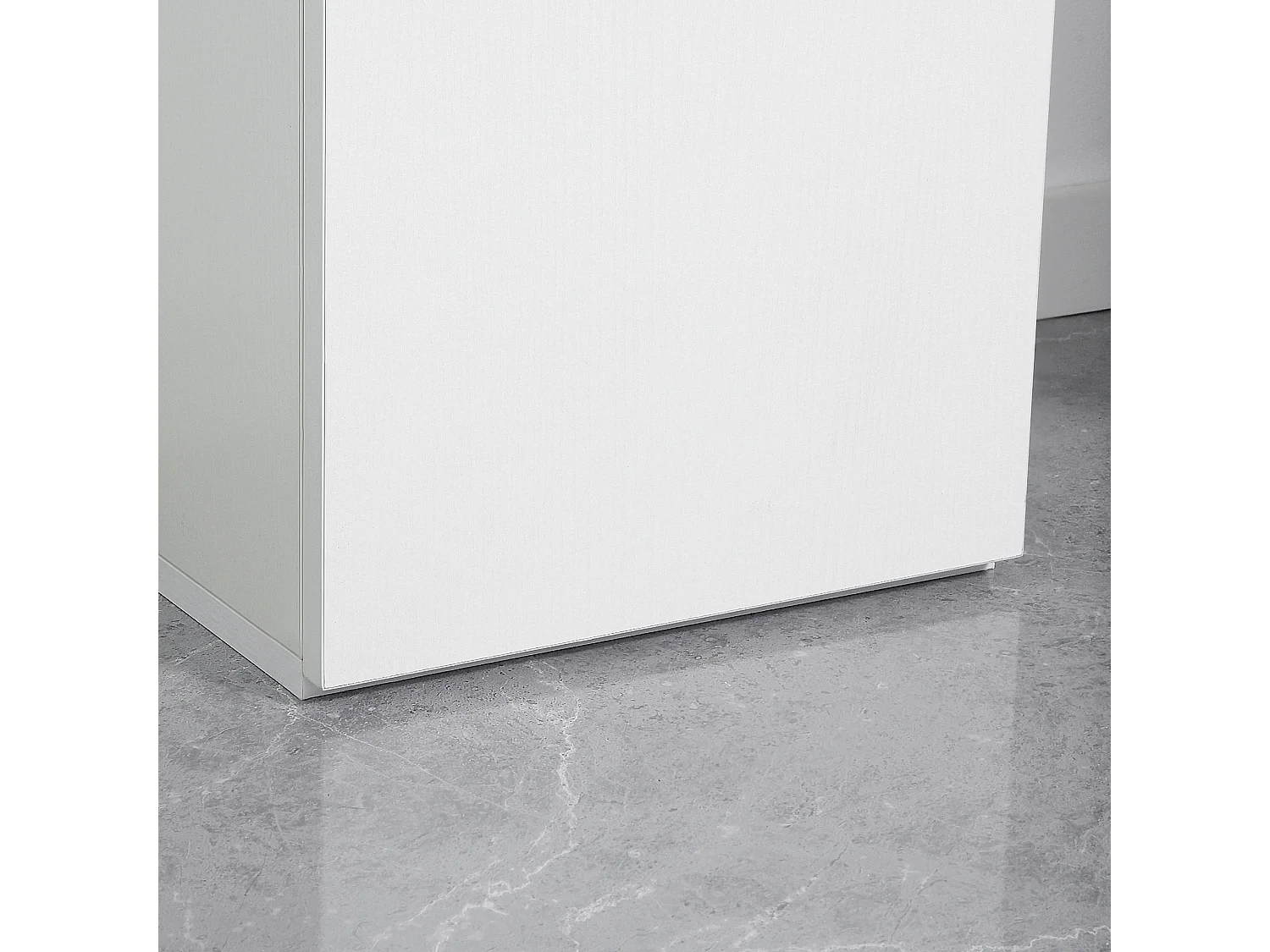 Mobile bagno con 2 ripiani chiusi 1 cassetto in legno bianco