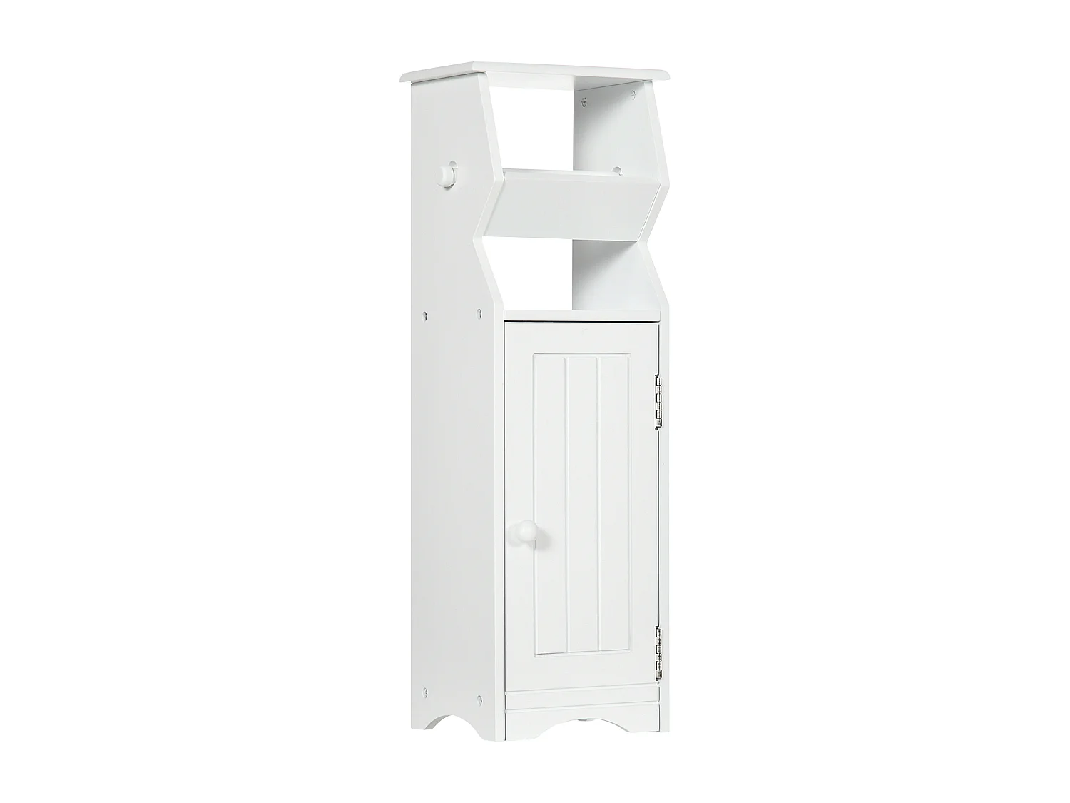 Mobiletto bagno con area per carta igienica e armadietto