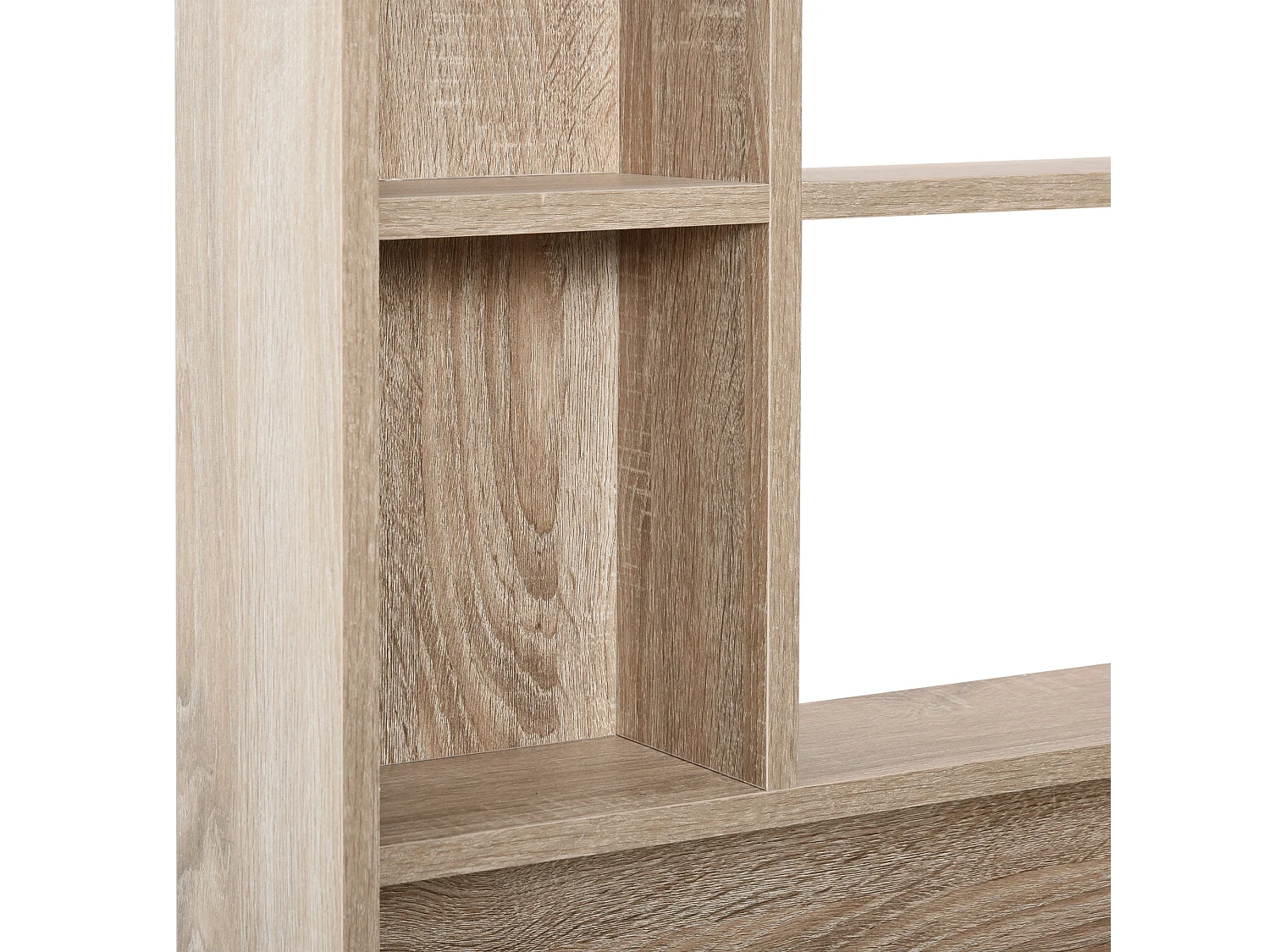 Armadietto a specchio con mensile regolabile a muro in legno rovere