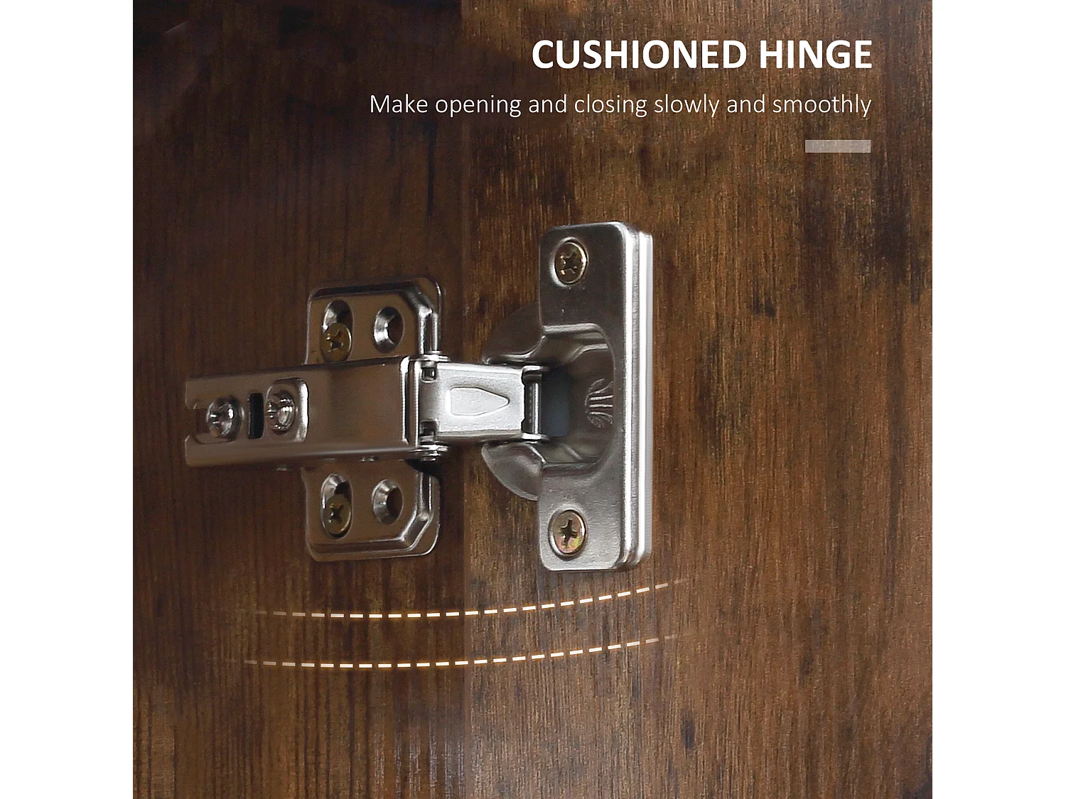 Specchiera bagno con armadietto 2 ante e luci led regolabili marrone