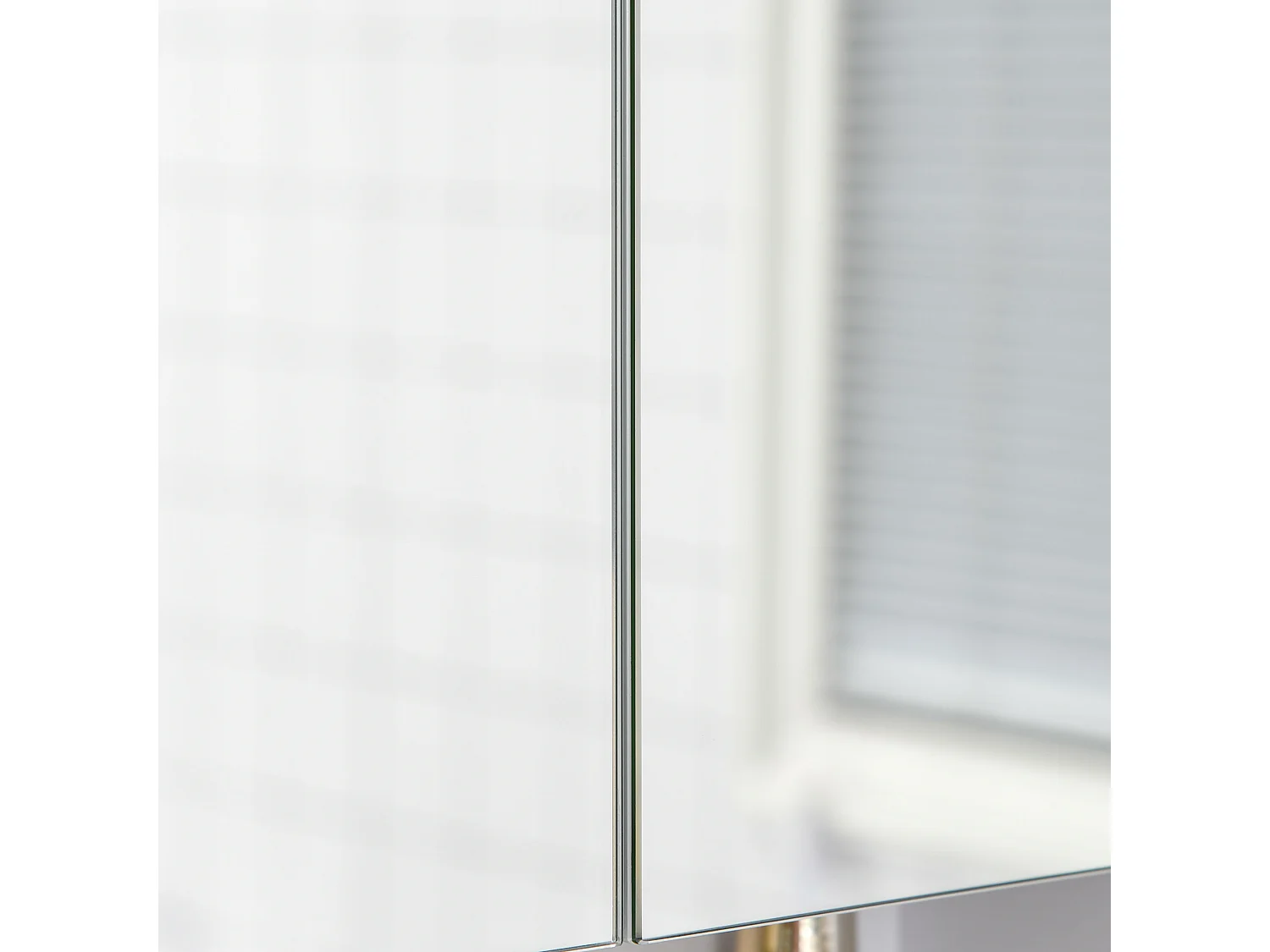 Armadietto a specchio con porte credenze e ripiano regolabile