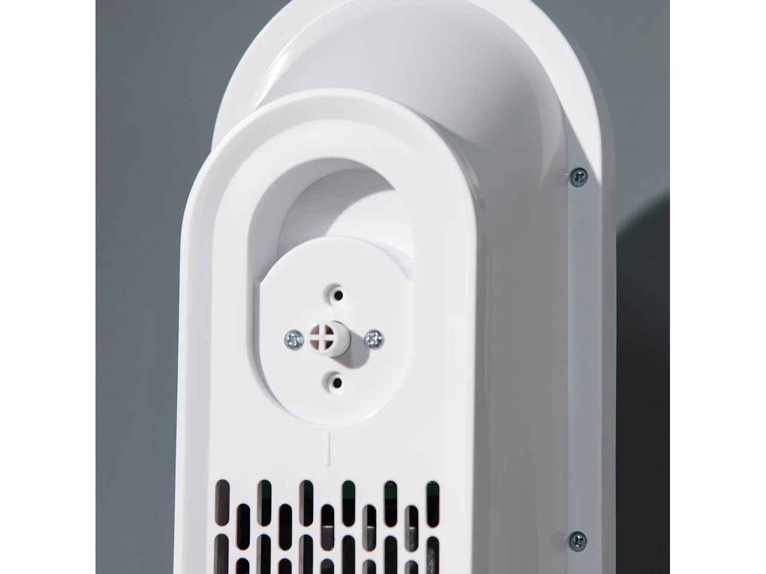 Stufa elettrica oscillante a 2 modalità con telecomando bianco e nero