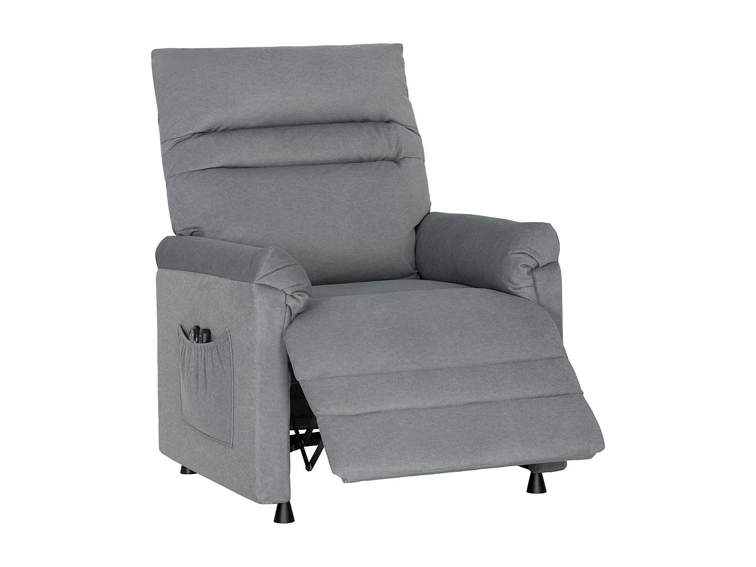 Poltrona reclinabile relax con riscaldamento e massaggio grigio