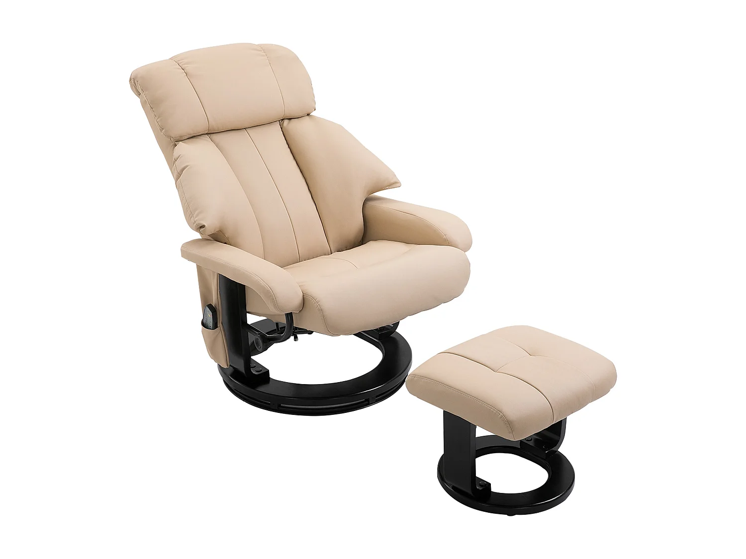 Poltrona reclinabile massaggiante con poggiapiedi e telecomando